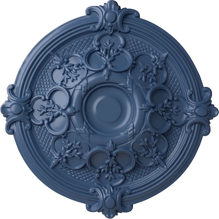 Ekena Millwork Hamilton Ceiling Medallion (Fits Canopies up to 3 3/4"), Hand-Painted Americana, 17 3/8"OD x 1 3/4"P CM17HAAMF